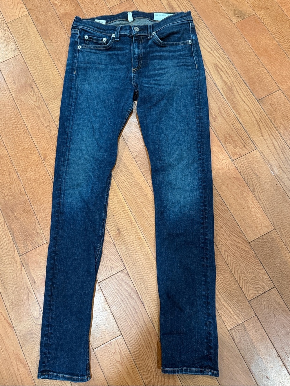 Rag & Bone High-Rise Skinny Jeans Heritage Blue Denim Sz 28 W1513K520